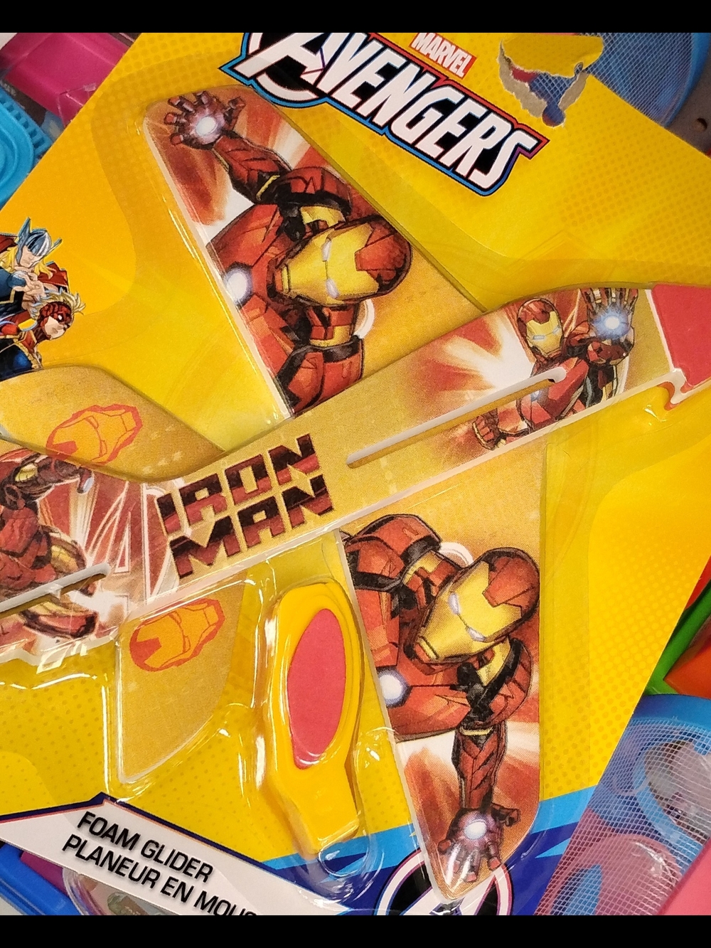 Marvel Iron Man Foam Glider - Yellow, Red